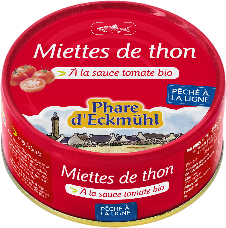 Miettes De Thon À La Tomate Bio - Phare D Eckmühl Thon (1028x1002), Png Download