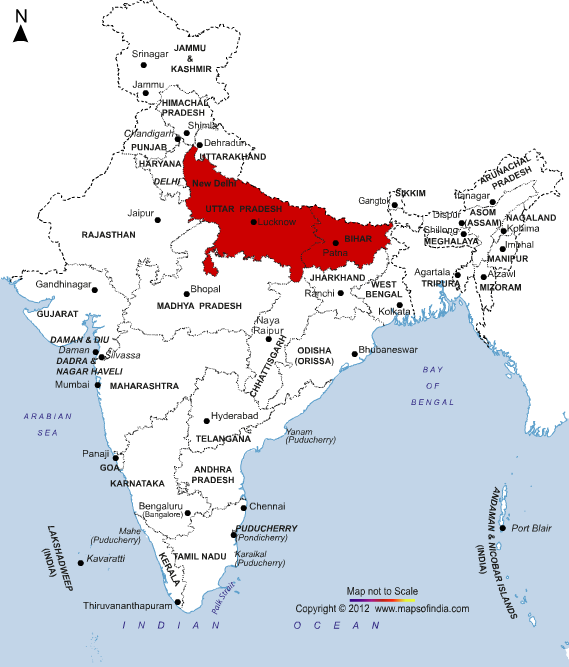 How United States Population Fits Into India - Uttar Pradesh India (569x667), Png Download