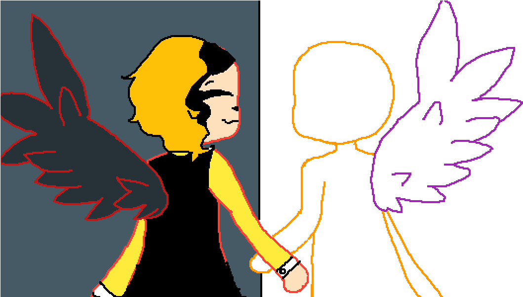 Im A Fallen Angel - Cartoon (1112x600), Png Download