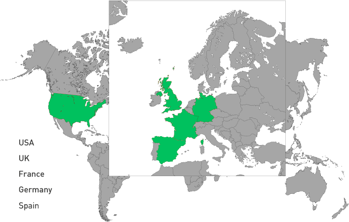 Data Centres Location Map - Map Of Greater Europe (842x595), Png Download