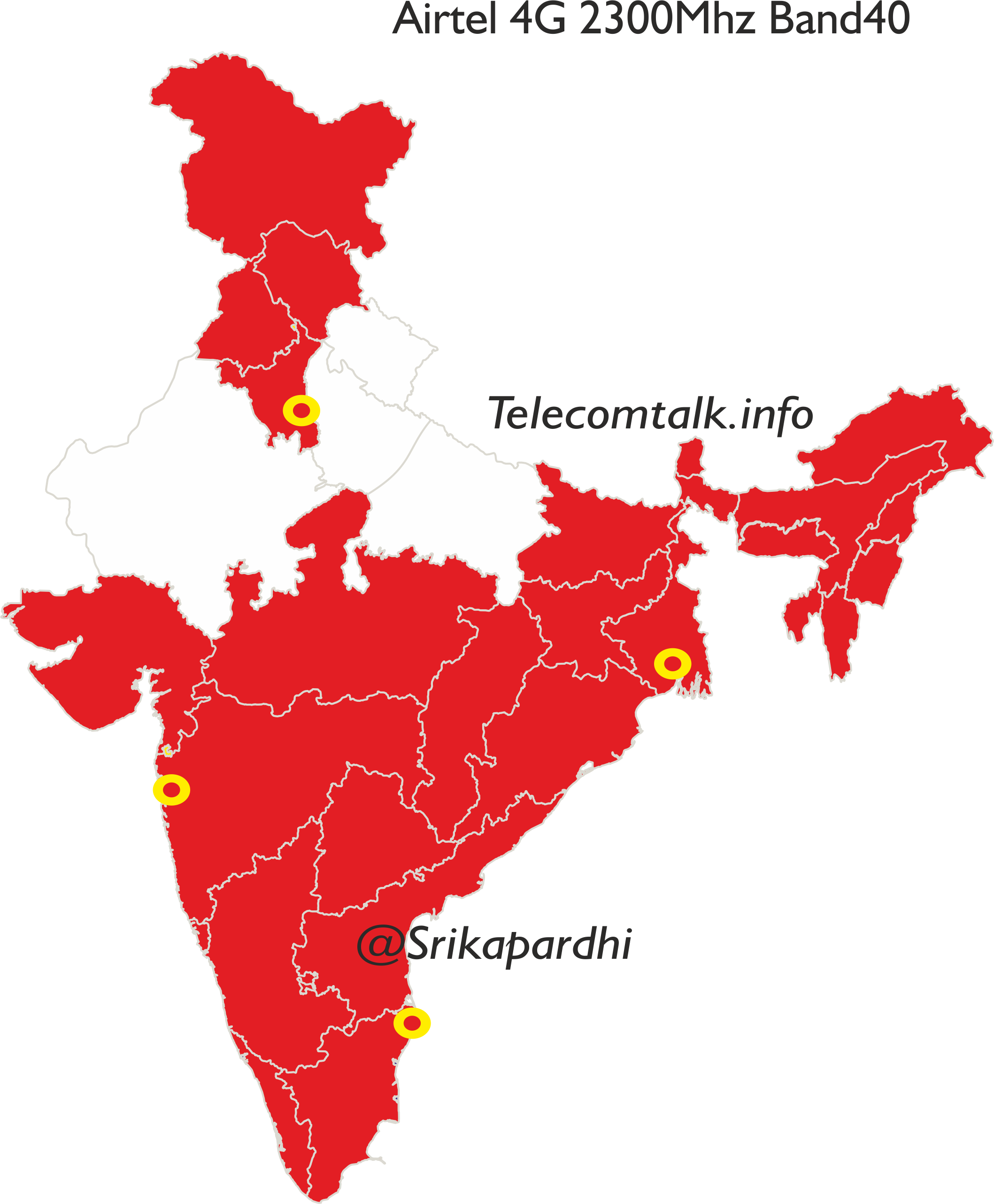 Airtel 4g - Map Of India Infographic (2117x2563), Png Download