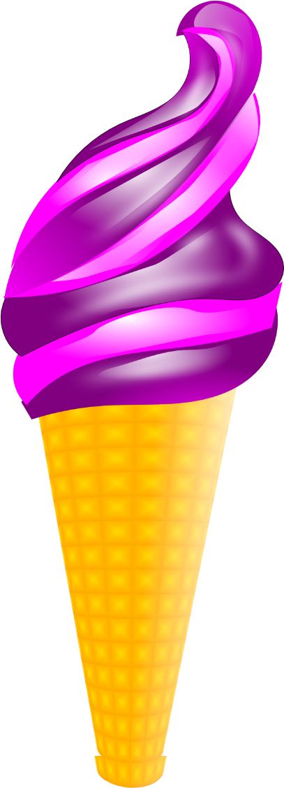 Purple Hearts Clipart Free Download Best Purple Hearts - Animated Images Of Ice Cream (519x1178), Png Download
