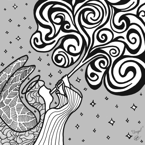 "angel" - Illustration (600x600), Png Download