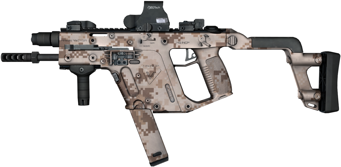 Camo6 - Vector Gun Png (1600x776), Png Download