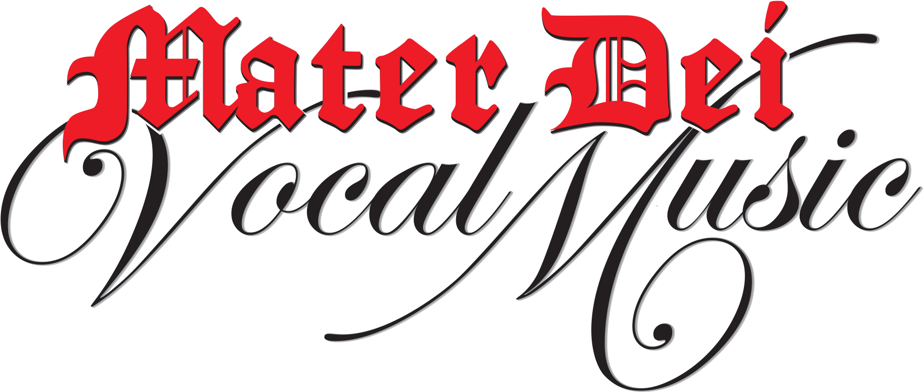 Mater Dei Vocal Music - Calligraphy (1837x797), Png Download