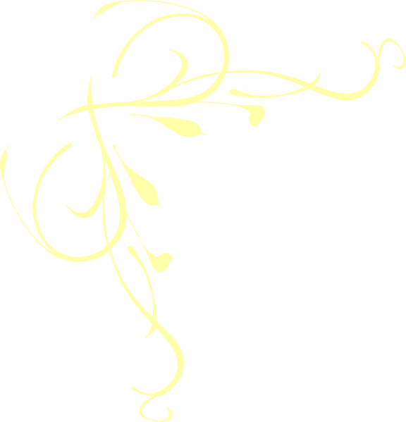Yellow Floral Swirl Clip Art At Clker - Calligraphy (576x599), Png Download