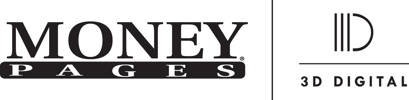 Mp And 3d Logo Blk - Money Pages (1337x327), Png Download