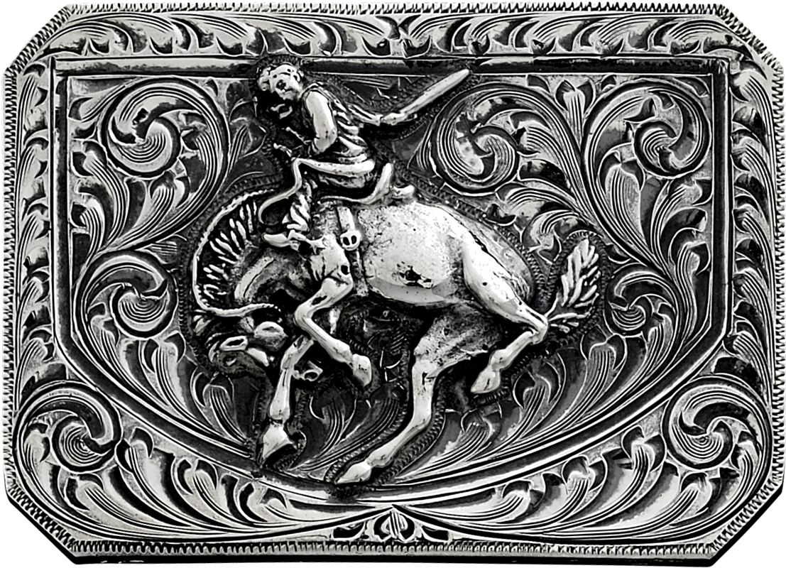 Vogt Silversmiths Collections The Centennial Bronc - Monochrome (1212x876), Png Download
