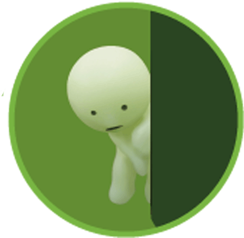 Smiski Series 1 Peeking Down Gid - Circle (570x708), Png Download