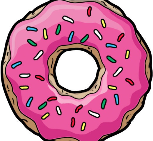 Drawn Collage Tumblr Transparent Food - Transparent Simpsons Donut (640x480), Png Download