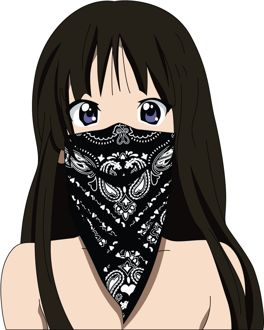 Image Of Anime Bandits - Anime Girl With Bandana On Face (1200x1200), Png Download