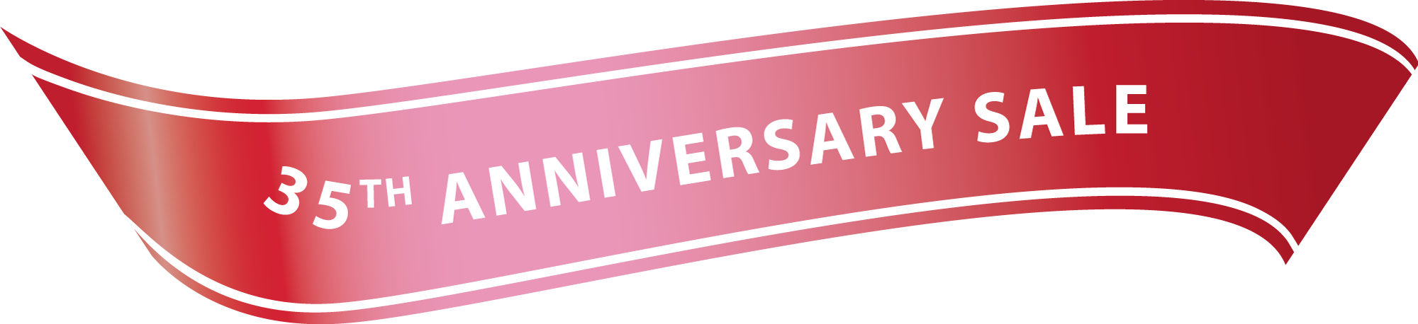 Ahfd Ribbon Banner Anniversary Sale - Parallel (2000x458), Png Download