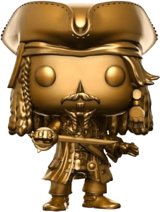 Funko Pop Pirates Of The Caribbean Jack Sparrow (273) - Funko Pop Jack Sparrow Gold (709x709), Png Download