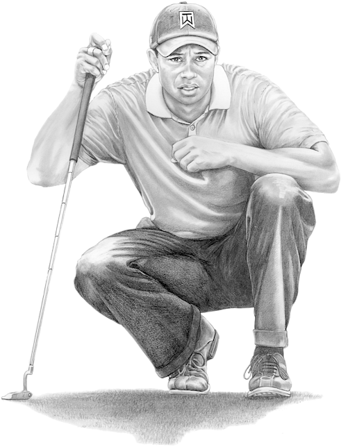 Bleed Area May Not Be Visible - Tiger Woods (523x700), Png Download