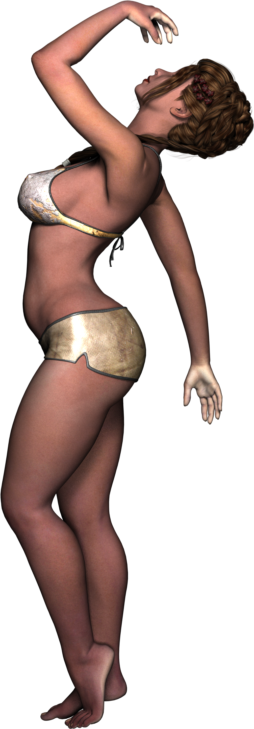 Woman Bikini Walk Female Girl 1280882 - Fantasy Art Of Exotic Woman (2318x3000), Png Download