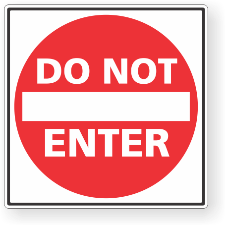 Not Enter Sign (672x672), Png Download