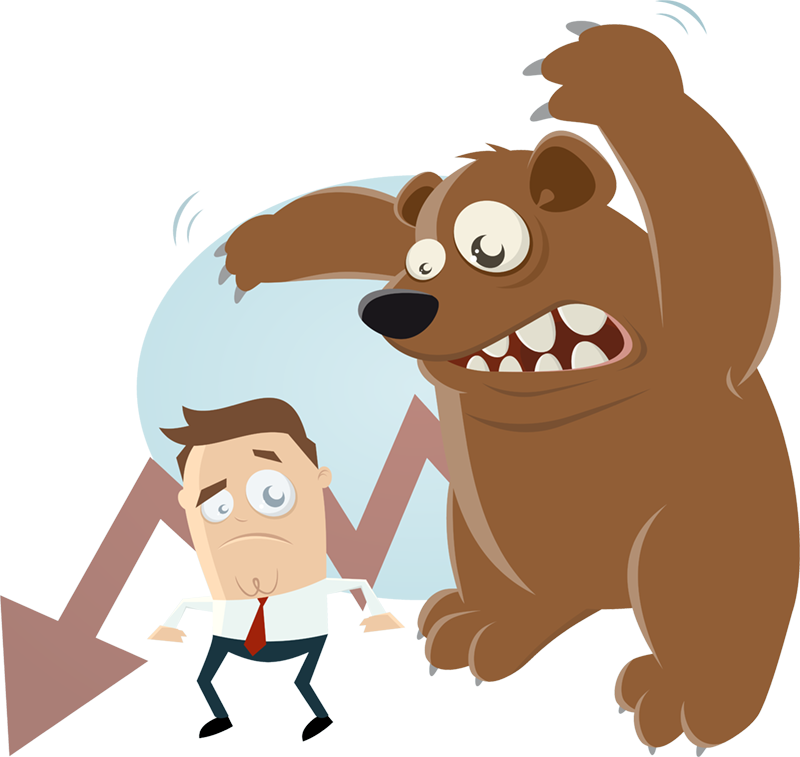 Now Let's Explore What A Big Stock Market Bear Attack - Markets Down Funny (800x757), Png Download