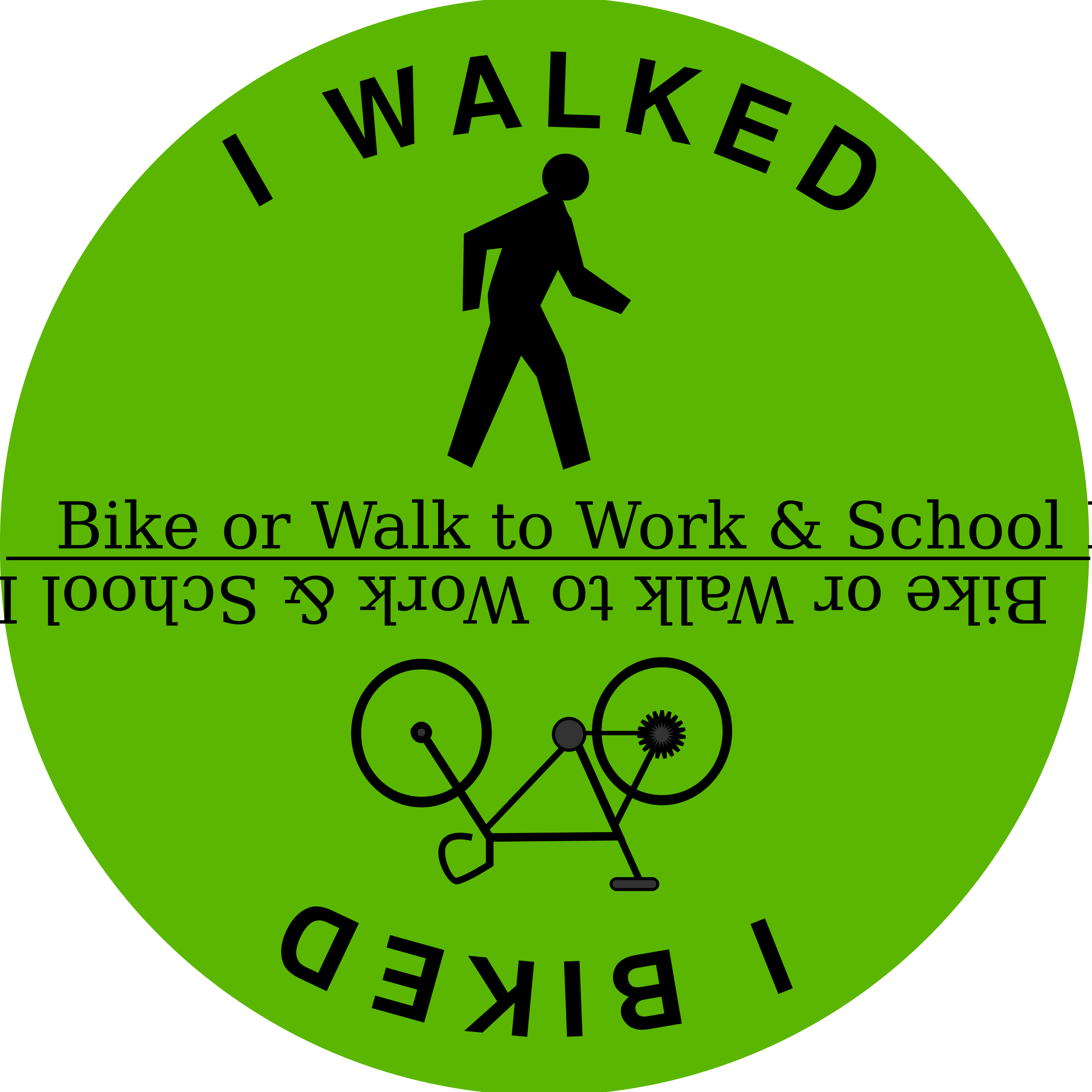 This Free Icons Png Design Of Bike Or Walk To Work (2400x2400), Png Download