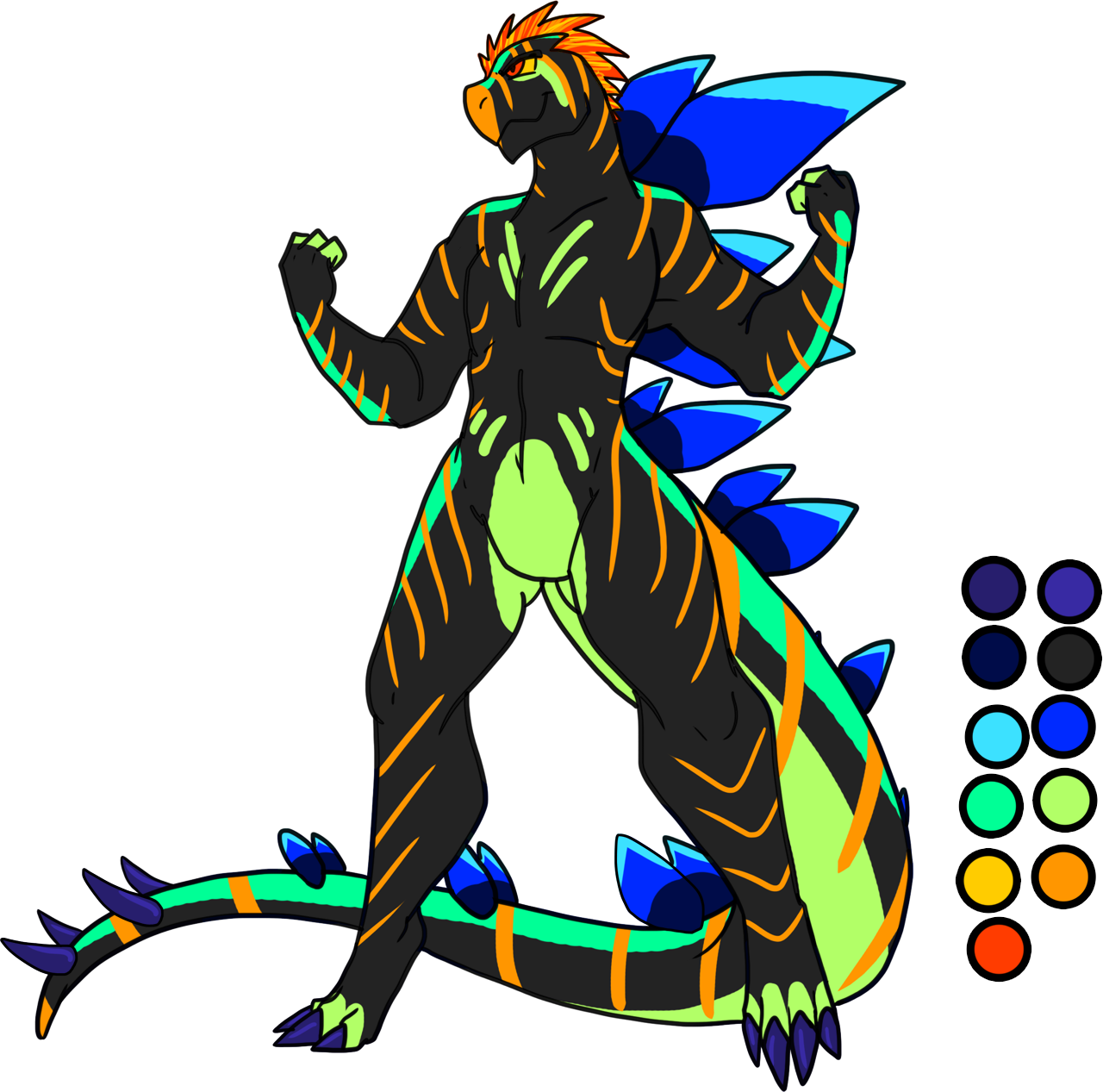 New Stegosaurus Form - Anthro Stegosaurus (1280x1267), Png Download