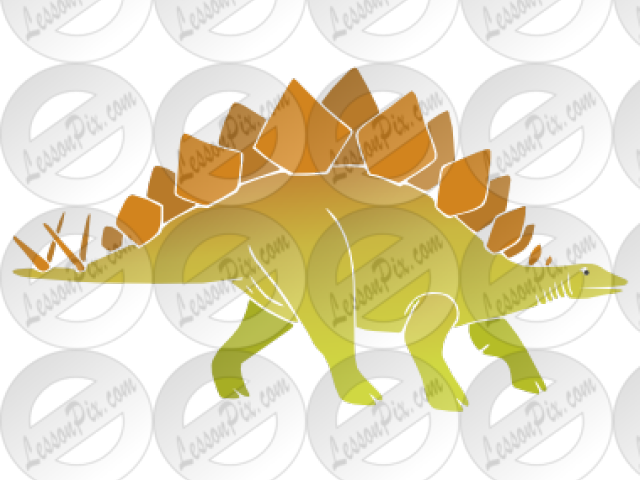 Stegosaurus Clipart Yellow - Illustration (640x480), Png Download