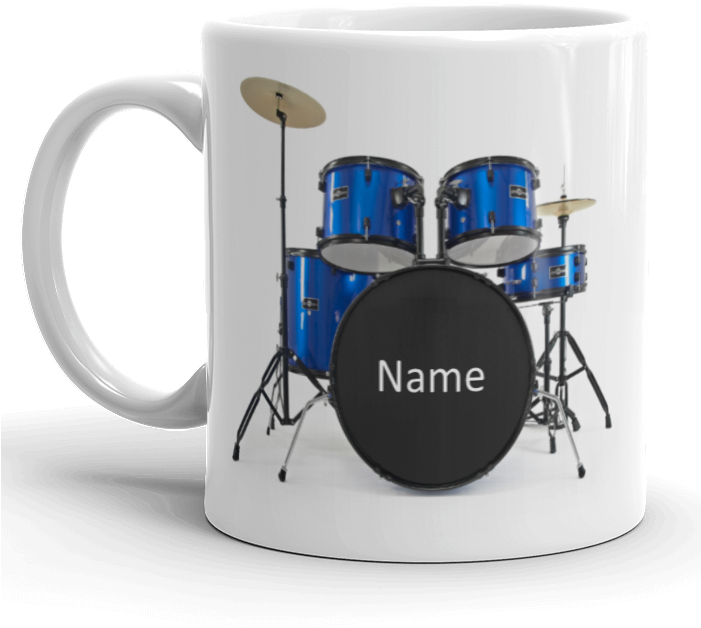 Personalised Drum Kit Gift Mug - Funny Unicorn Coffee Cup (700x700), Png Download