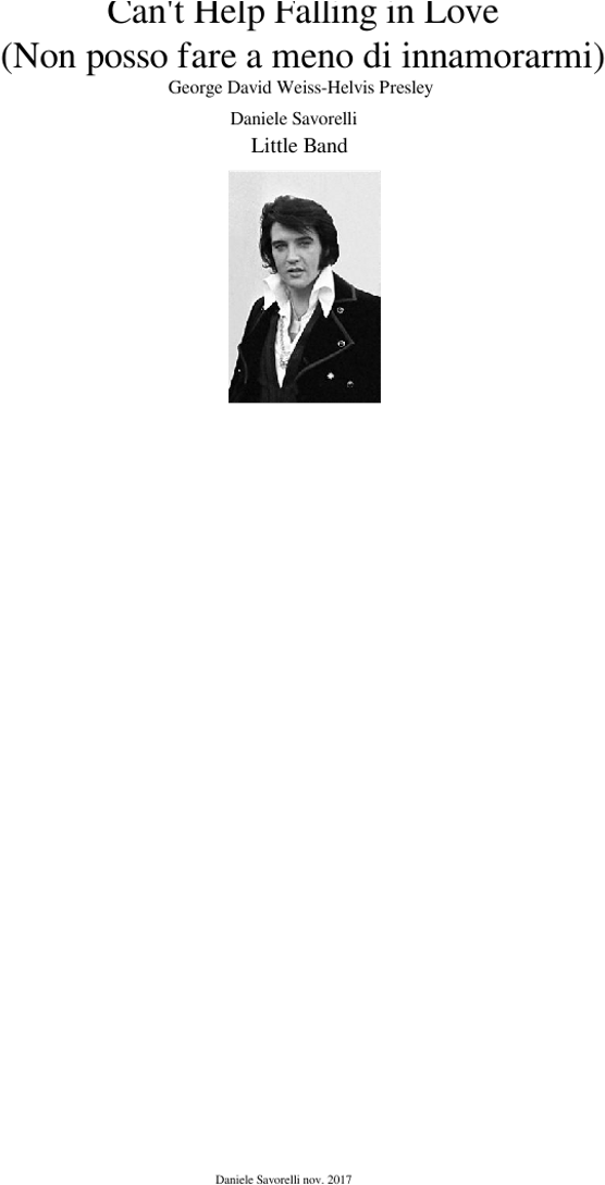 Elvis Presley Can't Help Falling In Love - Elvis Presley (850x1100), Png Download