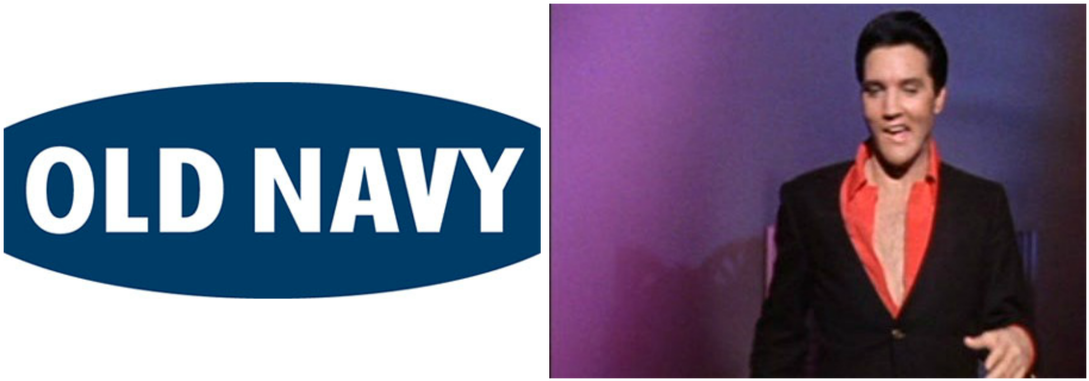 Old Navy Commercial Features Elvis' 'viva Las Vegas' - Old Navy (1100x392), Png Download
