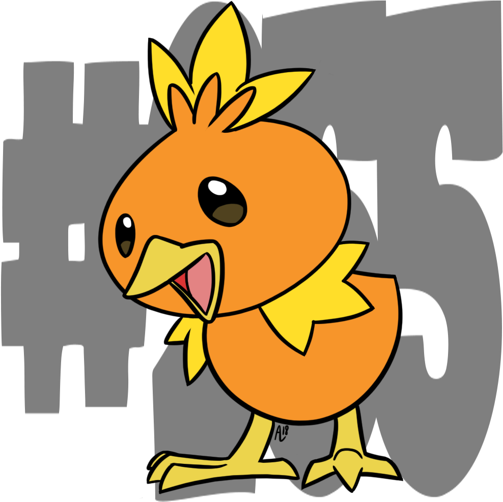 Torchic Pokemon Pokemonaday Crantime - Cartoon (1000x1000), Png Download
