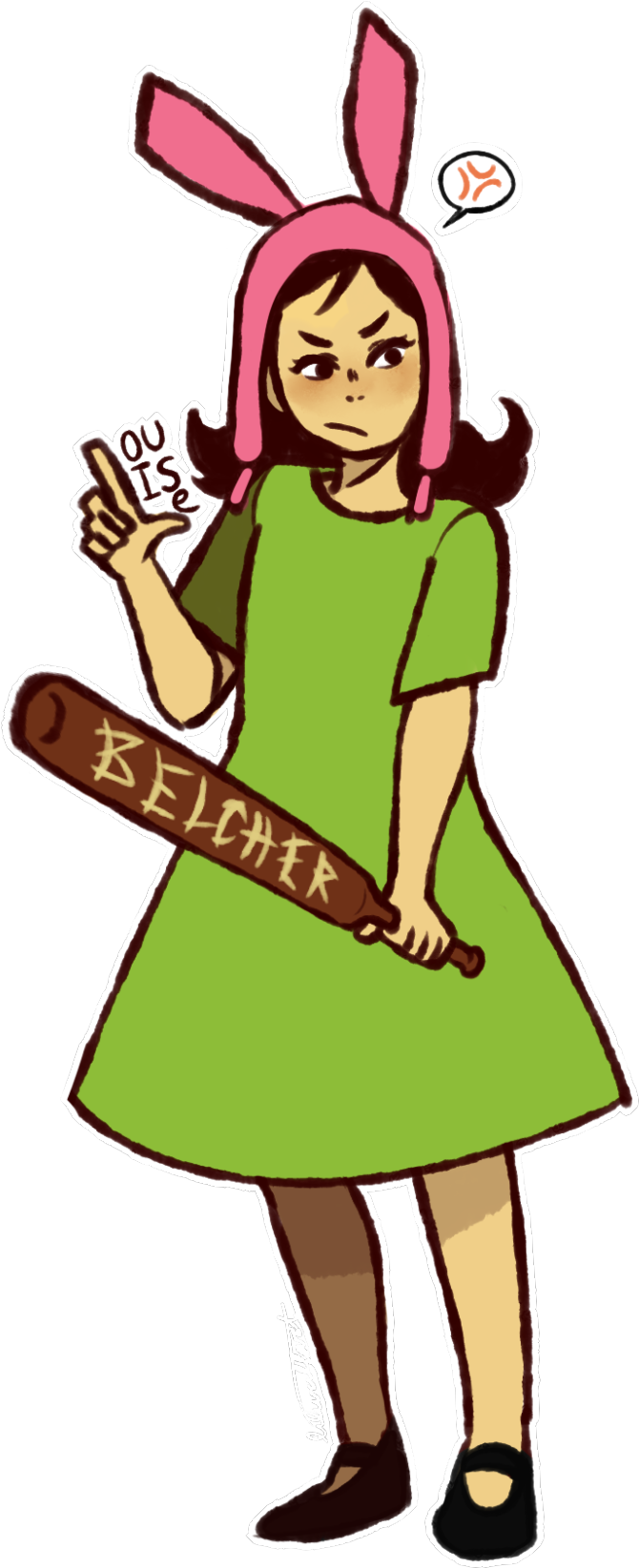 Been Watching A Lot Of Bobs Burgers - Cartoon (1109x1920), Png Download