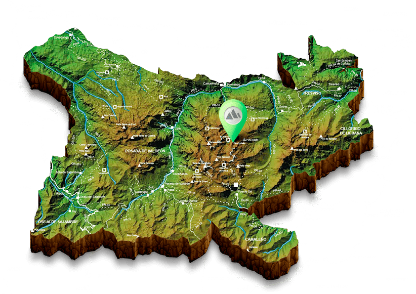 Picos De Europa Map - Mapa De Picos De Europa (822x581), Png Download