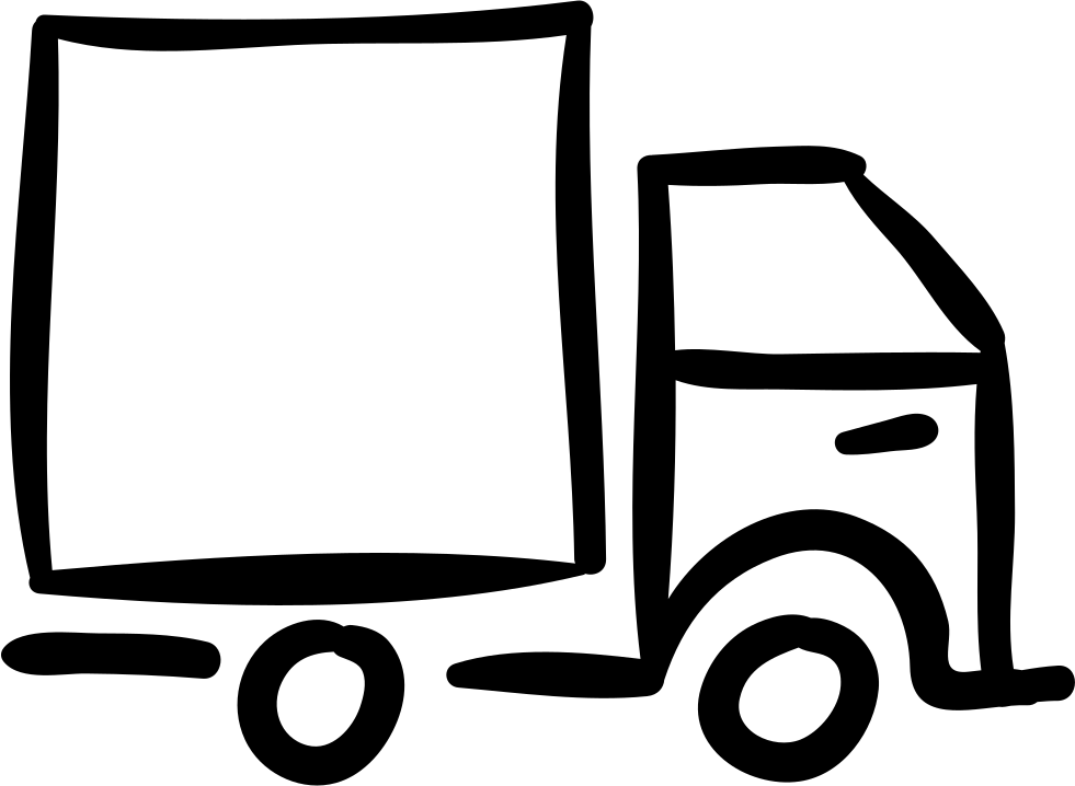 Drawn Truck Hand Drawn - Hand Drawn Truck Free (981x718), Png Download