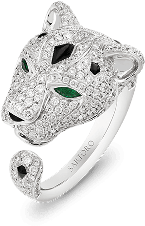 Snow Leopard Ring - Engagement Ring (1200x1200), Png Download
