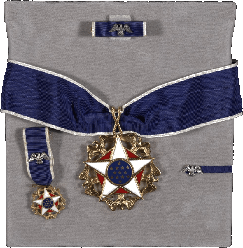 Medal& Accoutrements Miniature, And Lapel Badge - Presidential Medal Of Freedom For Helen Keller (833x850), Png Download