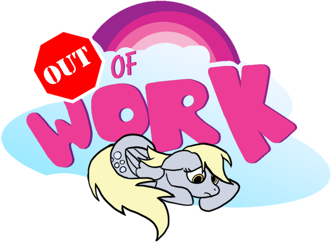 Out Of Work Derpy (700x500), Png Download