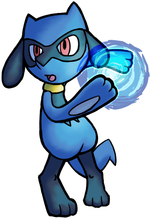 Riolu Something I Finished Up Tonight - Cartoon (520x761), Png Download