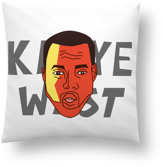Coussin Synthétique Doux 41 X 41 Cm Kanye West Par - Cushion (690x850), Png Download
