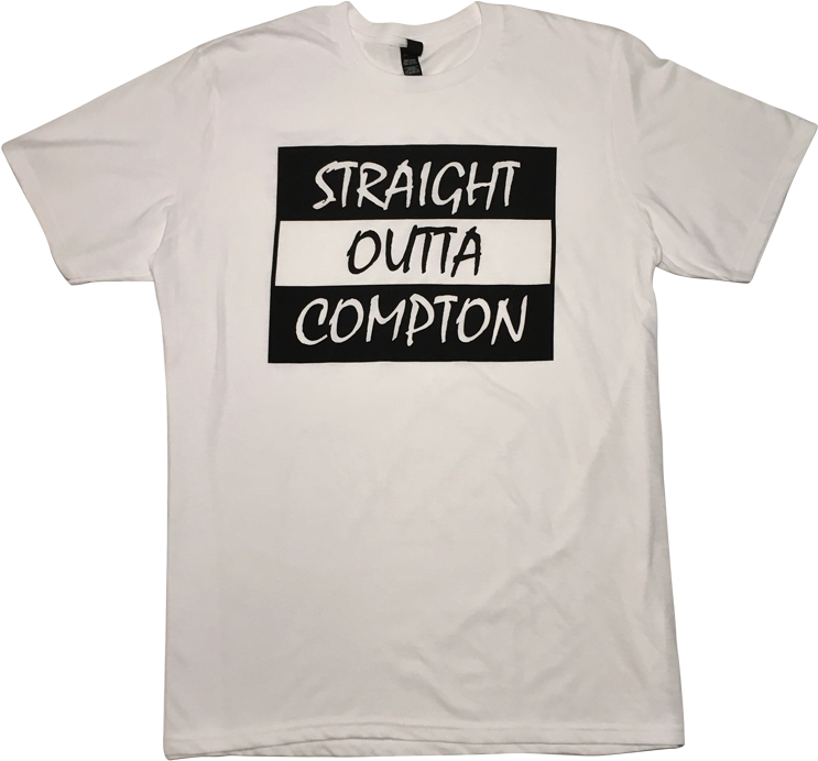 Nwa Straight Outta Compton White Tee - Nwa (800x800), Png Download