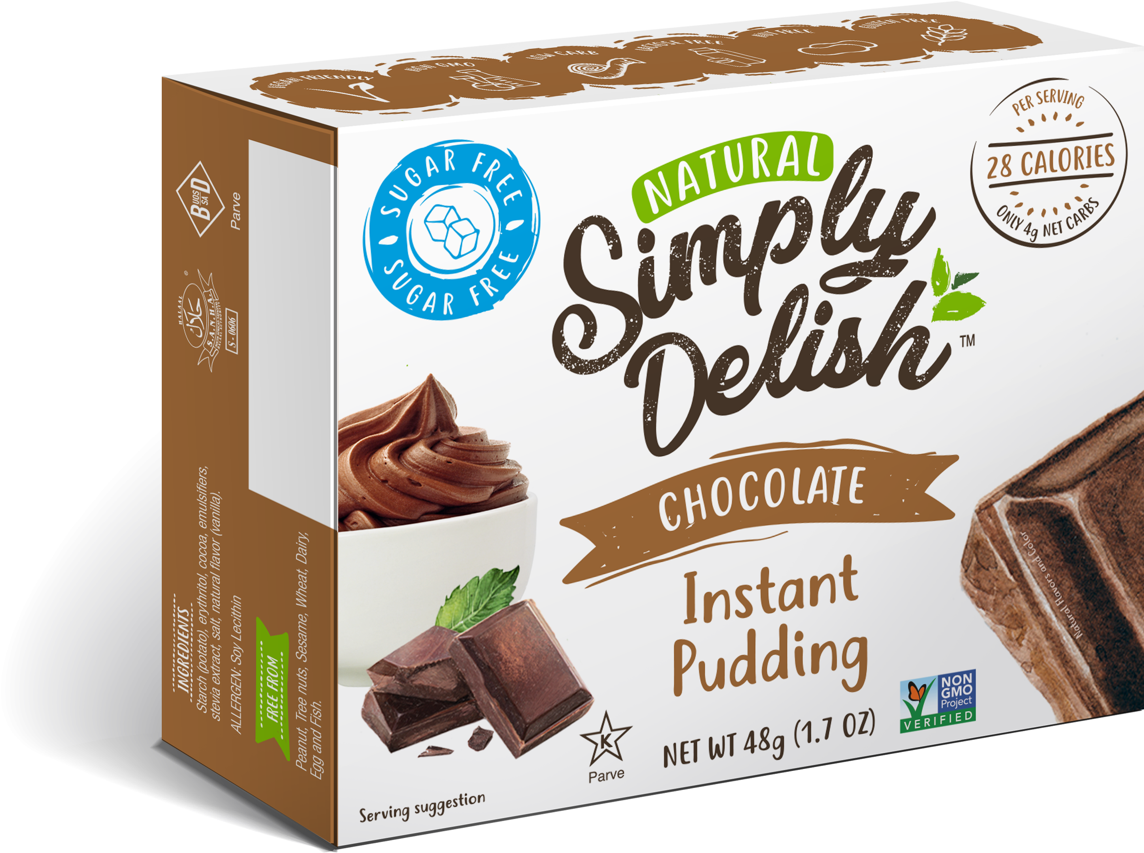 Chocolate Instant Pudding - Chocolate (3000x2305), Png Download