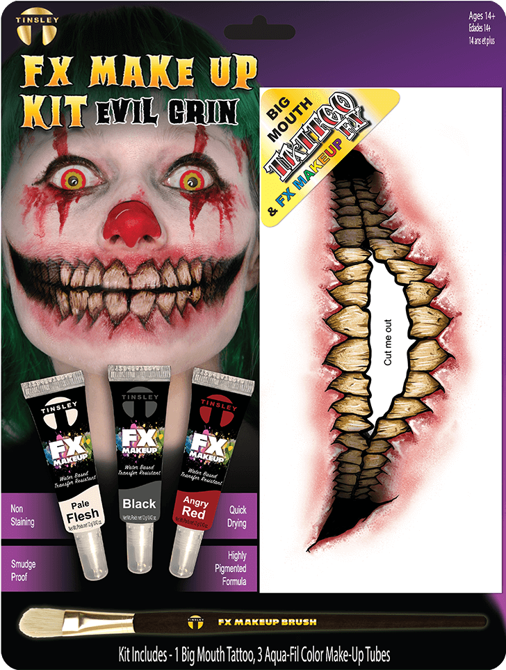 Evil Grin - Costume (800x1268), Png Download