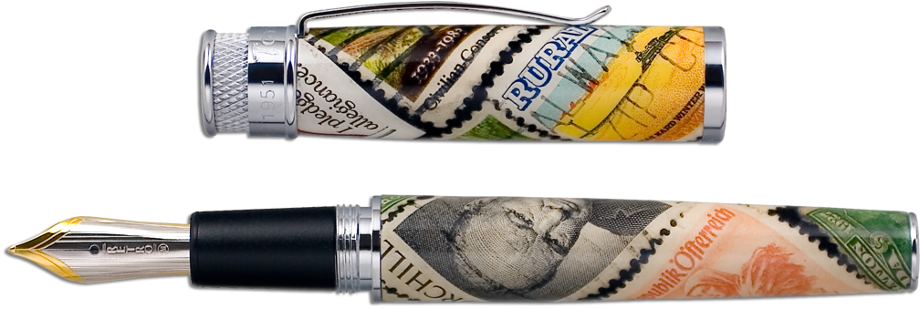 <3 This Pen It Is Made With Actual Canceled Stamps - Eye Liner (1008x339), Png Download