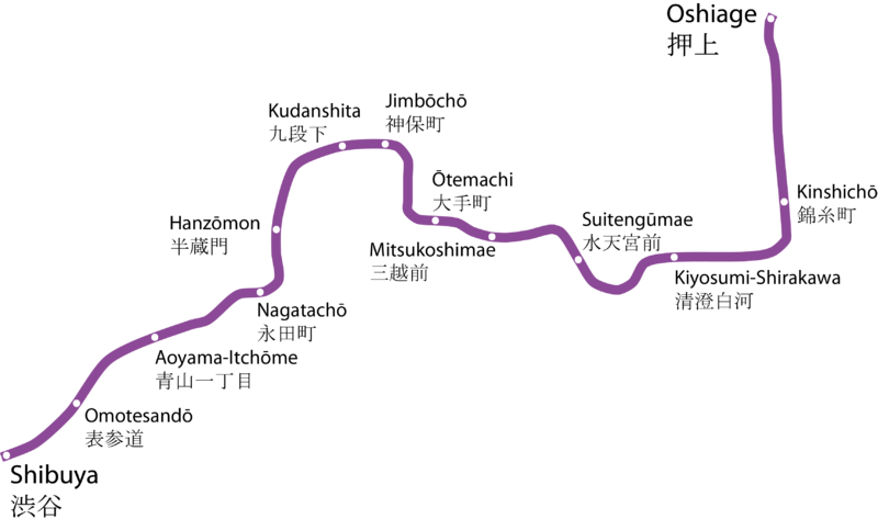 Hanzomon Line (800x473), Png Download