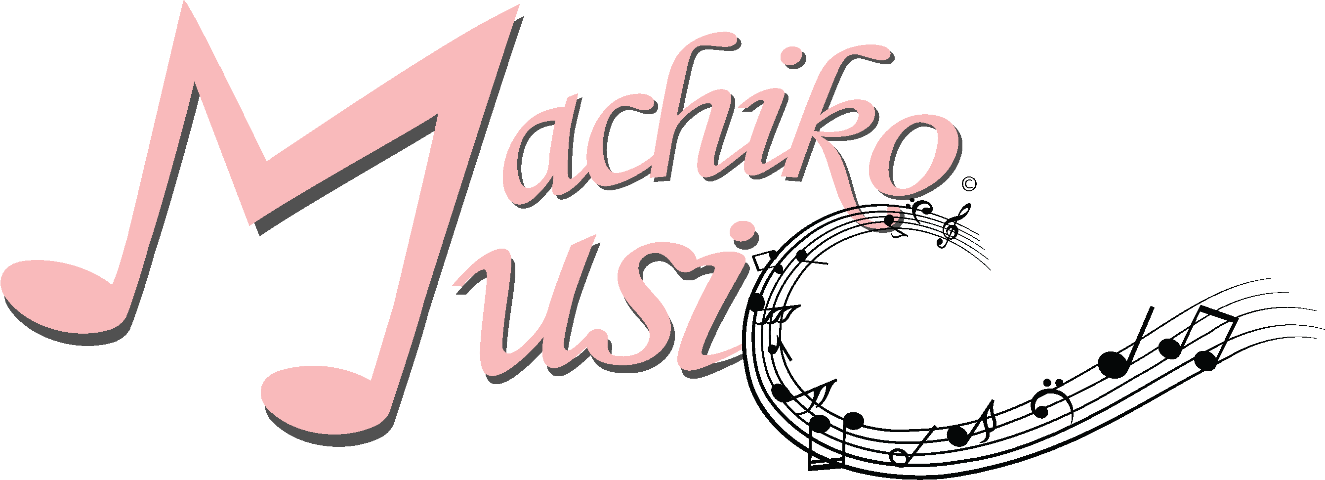 Machiko Music - Calligraphy (2819x1194), Png Download