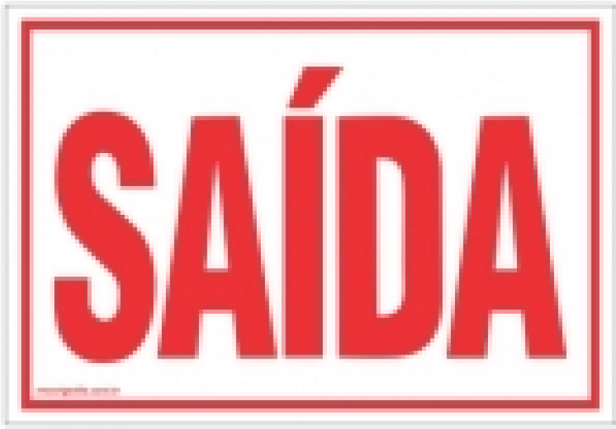 Placa Saida 29x20cm 10/100 - Placa De Saída (875x1000), Png Download