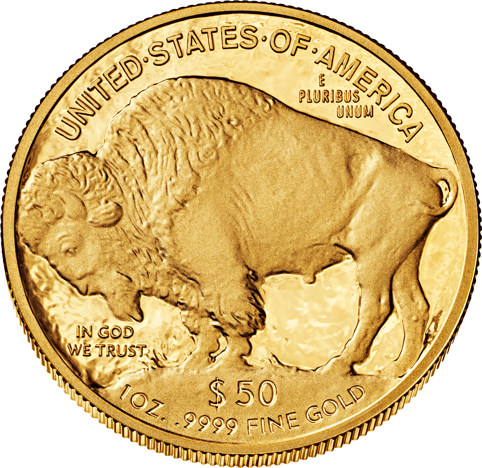 American Buffalo 1 Ounce Gold Coin (2000x2000), Png Download