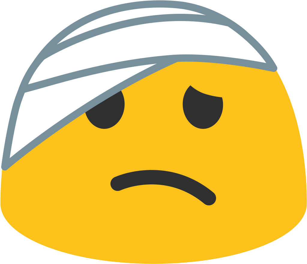 File - Emoji U1f915 - Svg - Emoji Dolor De Cabeza (1024x1024), Png Download