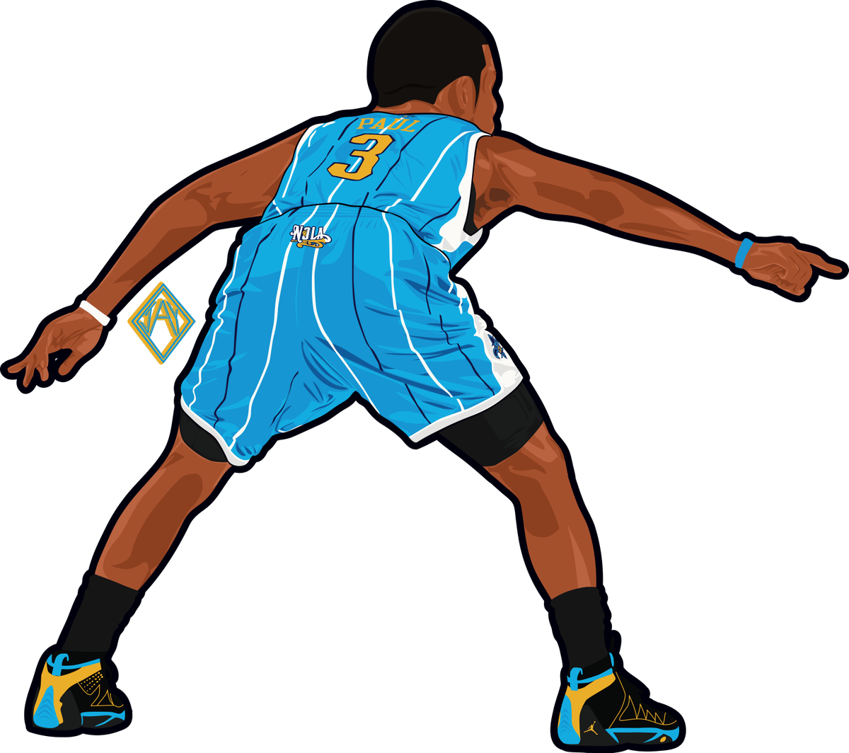Chris Paul - Dribble Basketball (1200x1064), Png Download