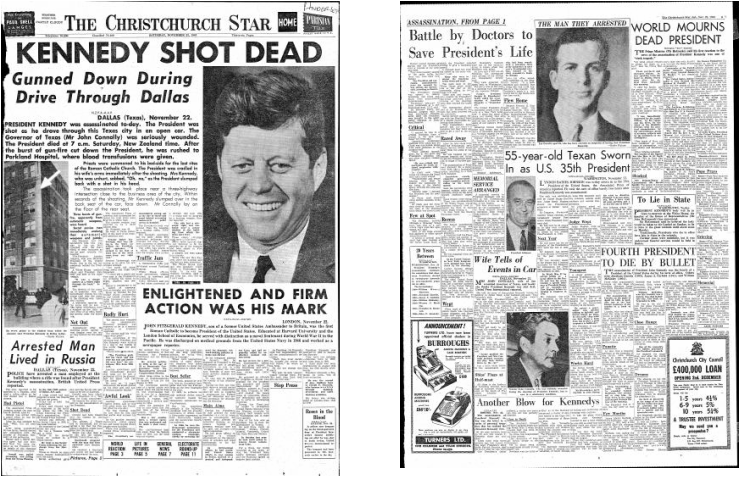 New Zealand Jfk Assassination (740x477), Png Download
