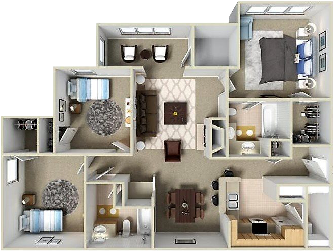Rome - Floor Plan (660x497), Png Download