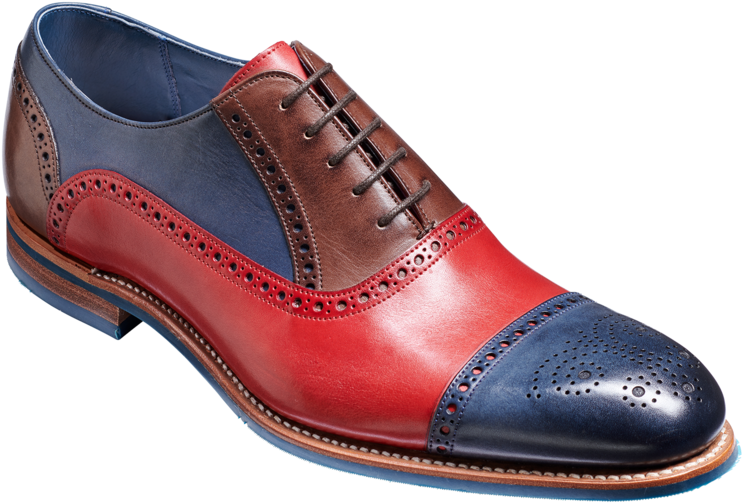 Red / Navy / Ebony Hand Painted - Shoe (1024x600), Png Download