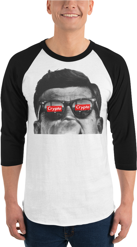 K Crypto 3/4 Sleeve Raglan Shirt - Shirt (1000x1000), Png Download
